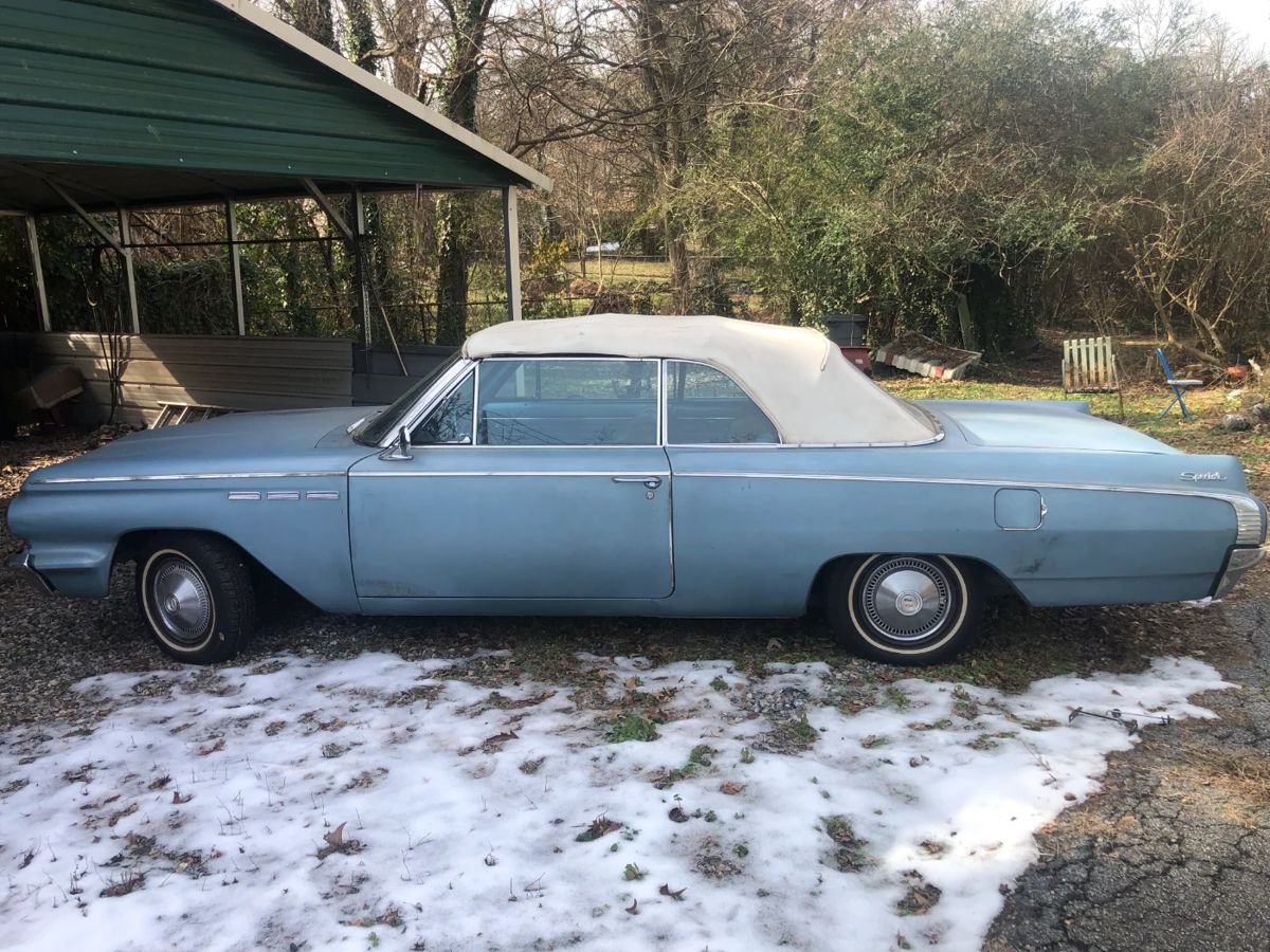 50% OFF does not apply. 1963 Buick Special convertible, V-6 engine, automatic, power steering and brakes, AM radio, showing 62K miles, iceberg blue paint with white top, blue Skylark interior.