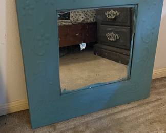 Metal Turquoise mirror
