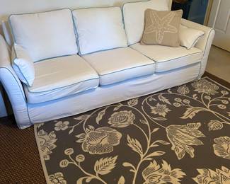 White Linen Sofa #1