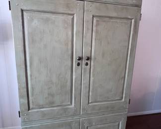 Wooden storage shelf