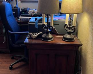 Vintage candlestick lamps