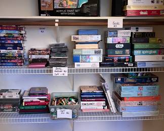 Puzzles, games, books