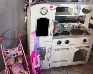 Kids toys and play kitchen