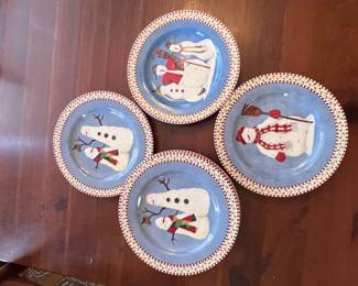 Snowman Plates