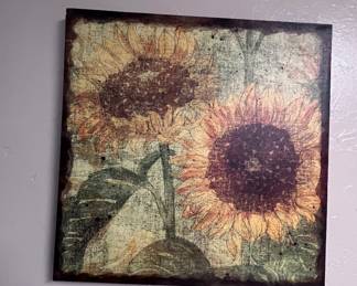 Sunflower wall art