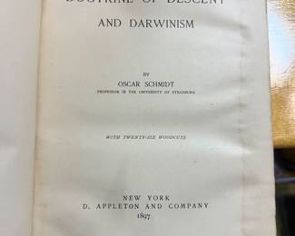 1897 The doctrine of desent and darwinism by Oscar Schmidt
