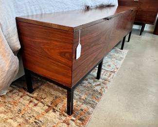 Mid Century Rosewood Dresser and Chest in a Harvey Probber or Jack Cartwright Style..