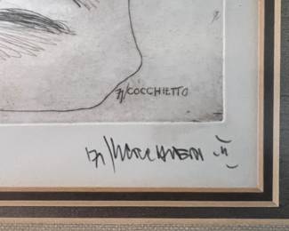 Mario Cocchieto- Lithograph, ‘Three Nudes’ Circa 20th Century..