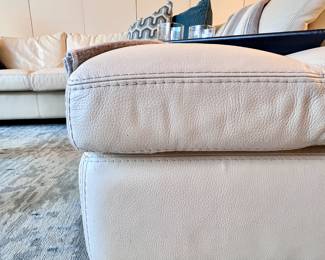 Roche Bobois Modular Leather Sofa in Creme..