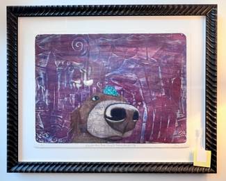 Jonathan Blum- Original, ‘Dog with Green Grapes Trying to Impress New York City’ Circa 2013, New York..