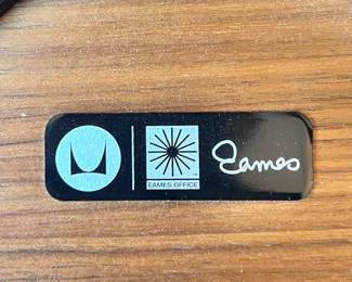 Iconic Eames Lounge Chair and Ottoman in Walnut with stamped Medallion and COA..