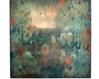 Deborah Barlow- Mixed Media on Canvas, ‘Phozelle #4’ 21st Century, Boston Based Artist..