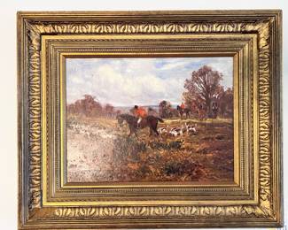 Harry Hime- Oil on Canvas, ‘Fox Hunt’ British Painter, Early 20th Century..