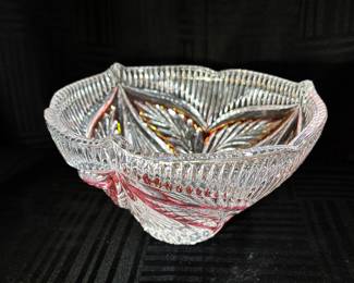Tiara Exclusive 24% Lead Crystal Anna Hutte Ruby Flash Bowl 