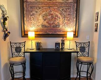 Portable Bar and Counter Height Bar Stools