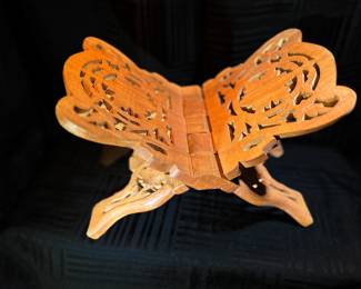 Vintage Hand Carved Book Stand