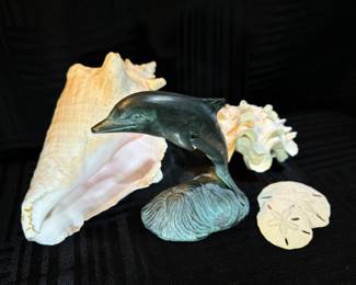 Sea Life Figurines and Shells 