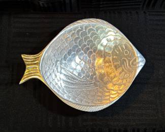 Mexican Pewter Nut/ Candy Bowl