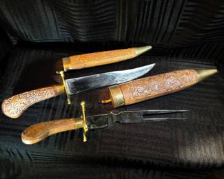 Carved Wooden Handle Carving Set 