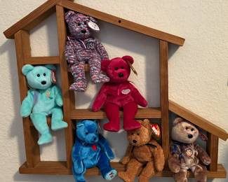 Beanie Babies!  We have hundreds, to include complete McDonalds Mini Beanie Baby Sets.