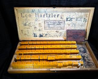 “Teacher's Handy Printing Press" Antique Printing Set