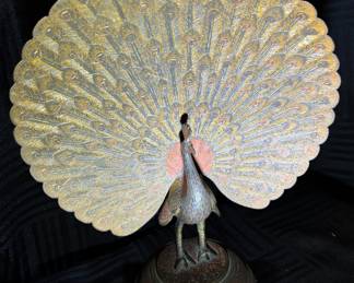 Brass Peacock Figure