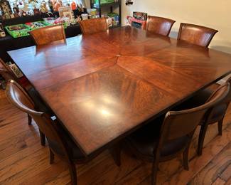 Gorgeous Dining Table and Chairs for Eight with Four Removable Leaves 