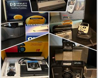 Collection Includes Vintage Instant Film Cameras and Some Early Digital Cameras