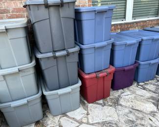 Large Selection of Plastic Tub Storage