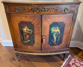 French painted antique commode