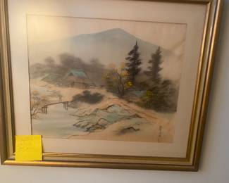 SILK JAPANESE PAINTING OF FALL SEASON 