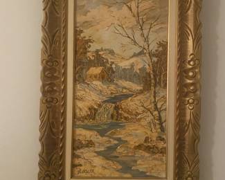 BOUGHT WWII IN GERMANY OIL PAINTING 