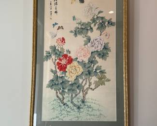 CHINESE HAND PAINTED ON SILK