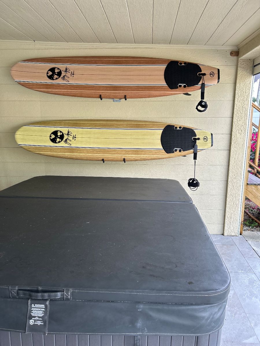 Paddle boards with paddles and keys.