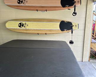 Paddle boards with paddles and keys.