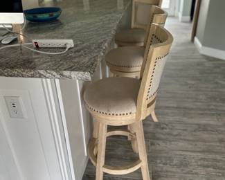 Cloth Barstools w/wood frame.  30" seat height