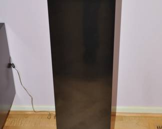 42"H x 10.5" Gloss Black Enamel Lighted Pedestal Made in Mexico.
