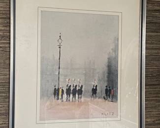 Anthony Klitz "Changing of the Guards" Impressionist Scenic London Print, 23" x 27"
