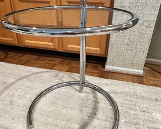 Dimensions of the Fabulous Chrome and Glass Side Table, 22"W x 48" x 15.5"H
