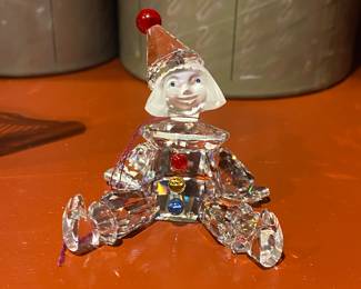 Vintage Colorful Swarovski Sitting Puppet with Blue Eyes, New In Box, No. 217207.