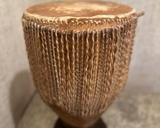 Decorative African Djembe Drum, 15" x 10".
