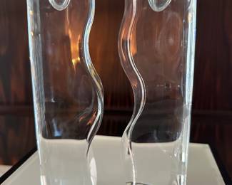 Tiina Nordstrom For Iittala Finland 8.5" Crystal Candlesticks-Stunning!