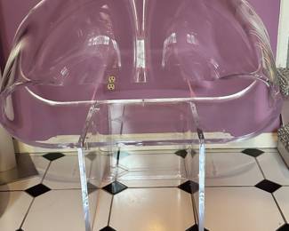 Modern and Gorgeous Robert Van Horn Lucite Ribbon Lounge Chair! 39"W x 23"D x 31"H