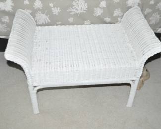 Great Wicker Bench Available, Matches the Entire Bedroom Set, 32.5"W x 17"D x 22".