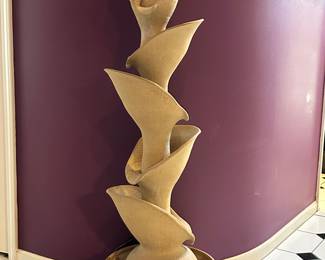 Stunning Robert Compton 50" Natural Clay Waterfall with Additional Base Available. Need Replacement Pump