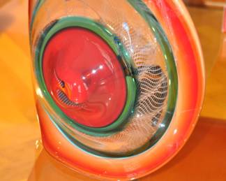 Rare Post Modern Stephen Dee Edward's Physalia Blown Glass Sculpture, 15"H x 10"D x 14"