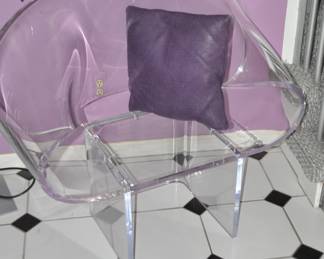 Modern Gorgeous Robert Van Horn Lucite Ribbon Lounge Chair! 39"W x 23"D x 31"H