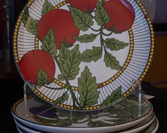 R.B. Bernarda Portugal "Vegetable" 8.25" Set of 4 Salad Plates.