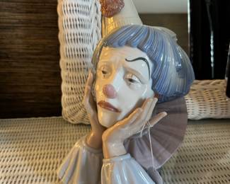 Lladro 1981 "Jester" #5129 Hand Made in Spain, 13". (I'm Not Crying, You Are!)