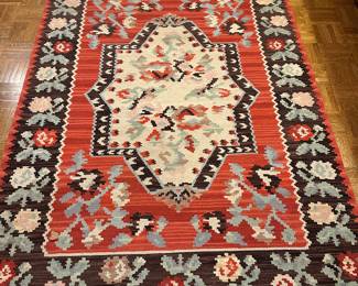 Gorgeous Hand Knitted Vintage Kilm Area Rug, 3'11" x 5'10"